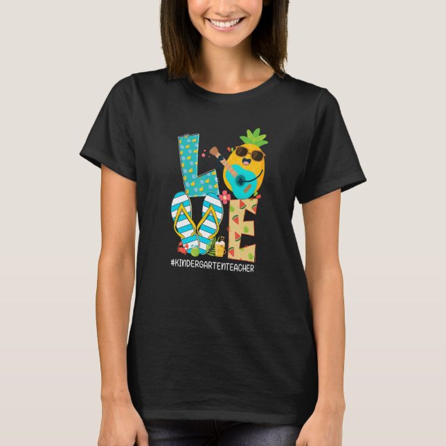 Camiseta Pineapple Love Kindergarten Professor Hello Summer (Frente)