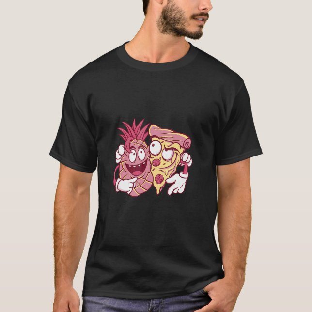 Camiseta Pineapple Pizza Crazy Calories Meme Funky Weird (Frente)
