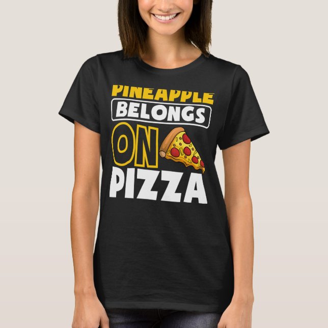 Camiseta Pineapple Pizza Havaiana Comida Snack (Frente)