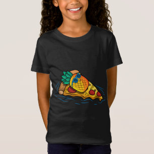 Camiseta Pineapple Pizza Havaiana Invólucro de Comida Flutu