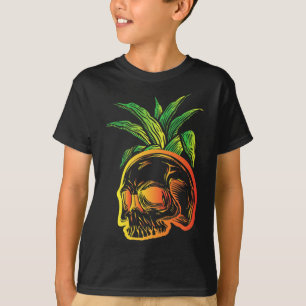Camiseta Pineapple Skull Aloha Bebe o Gótico havaiano assus