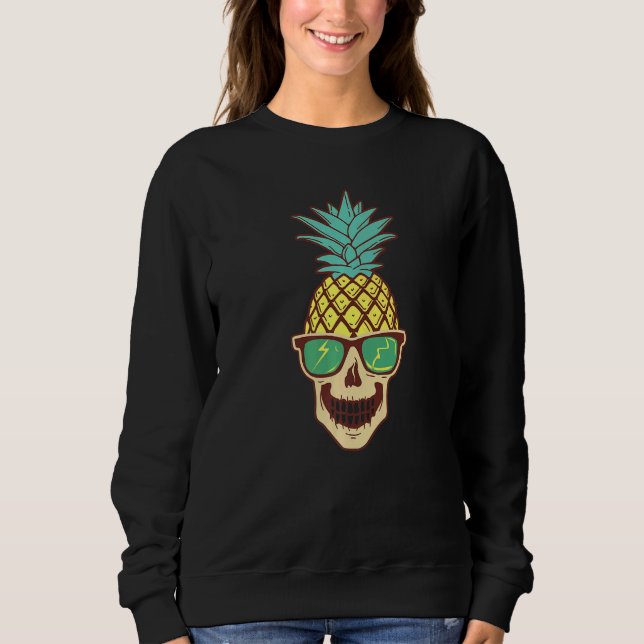 Camiseta Pineapple Skull Heads Grunge Punk Metal   (Frente)