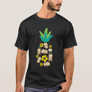 Camiseta Pineapple Sloth Hawaiai Tropical Aloha Sloth Love