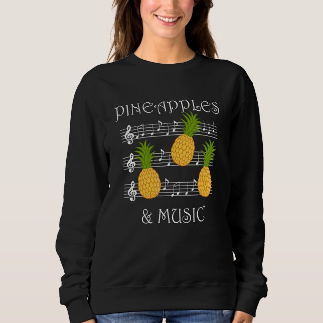 Camiseta Pineapples and Music Clef Musician Teacher Fruits (Frente)
