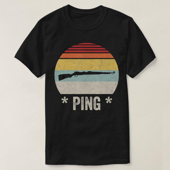Camiseta Ping de Garand do Retro M1 Vintage (Frente do Design)
