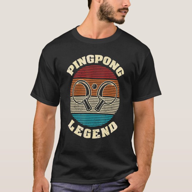 Camiseta Ping de Legenda Pingpong Ping em Rackets Retroativ (Frente)