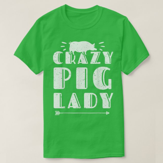 Camiseta Ping Lady Pig Lover Animal Farming (Frente do Design)