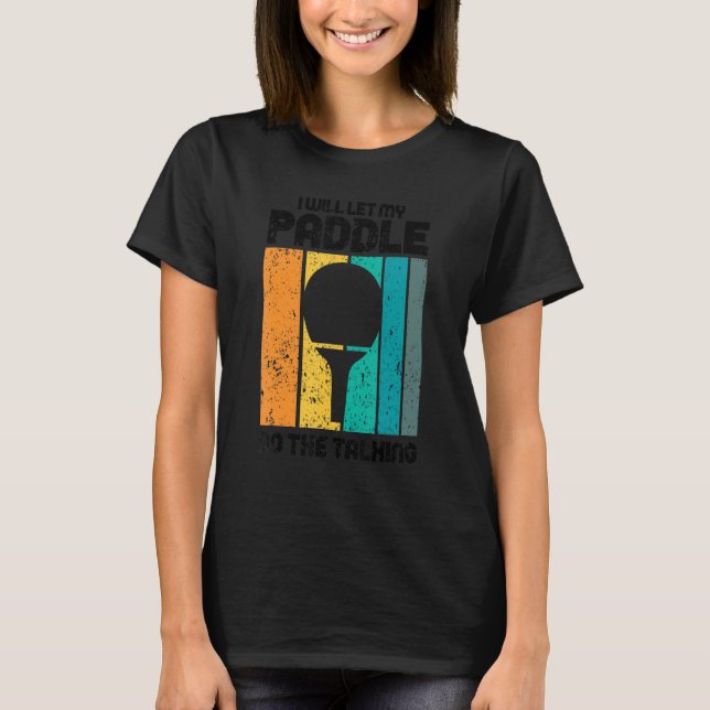 Camiseta Ping Ping Ping de mesa da Tênis (Frente)
