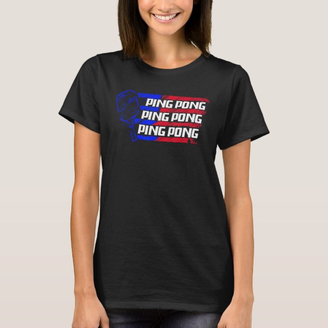 Camiseta Ping pong Flag US Man Ping pong for Men (Frente)