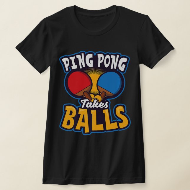 Camiseta Ping Pong leva Design de bolas Tênis (Postura )