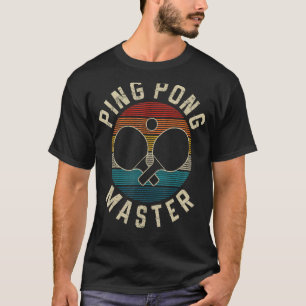 Camiseta Ping Pong Master Vintage Tênis Player Funny
