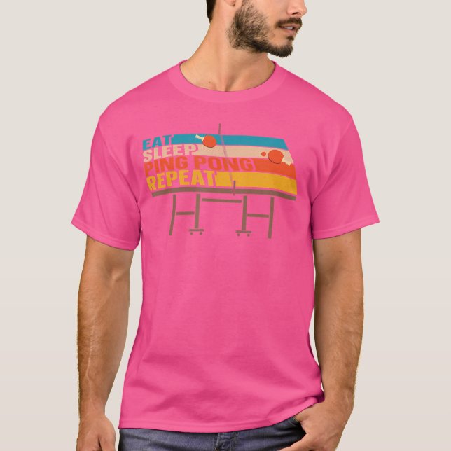 Camiseta Ping Pong - Mesa de Tênis de Retragem de Imagem Co (Frente)