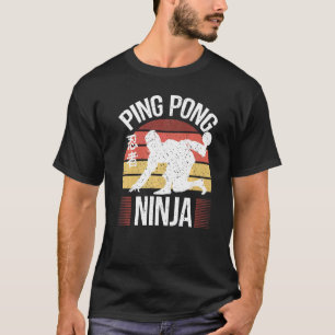 Camiseta Ping Pong Ninja do jogador de Tênis da mesa