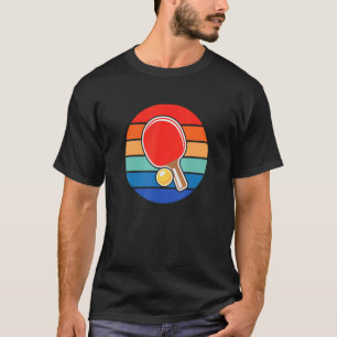 Camiseta Ping Pong Paddle Com Ponta Retroativa Da Tênis Da