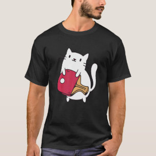 Camiseta Ping Pong Paddle Ladies Cat Mesa Player Ca