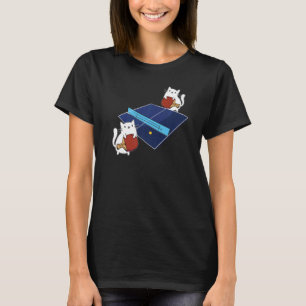 Camiseta Ping Pong Paddle Ladies Cat Mesa Player Ca
