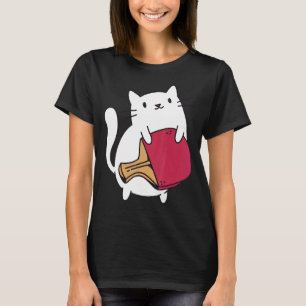Camiseta Ping Pong Paddle Ladies Cat Mesa Player Ca