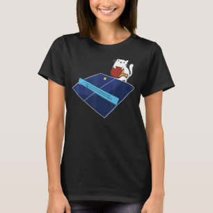 Camiseta Ping Pong Paddle Ladies Cat Mesa Player Ca