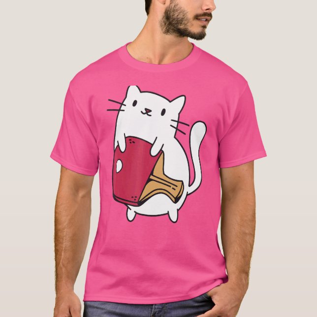 Camiseta Ping Pong Paddle Ladies Cat Mesa Player Ca (Frente)