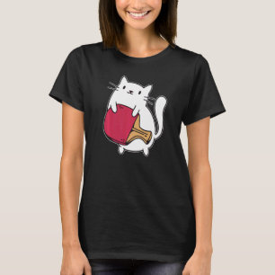 Camiseta Ping Pong Paddle Ladies Cat Mesa Player Ca