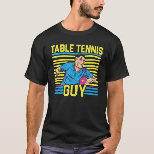 Camiseta Ping Pong Player de Cara da Tênis da Mesa da  da M