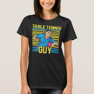 Camiseta Ping Pong Player de Cara da Tênis da Mesa da  da M