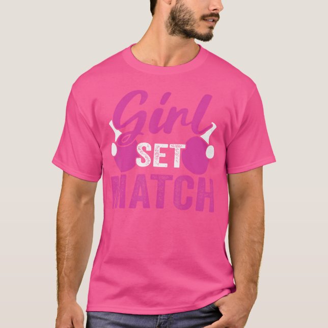 Camiseta Ping Pong Player Girl Wo Mesa (Frente)