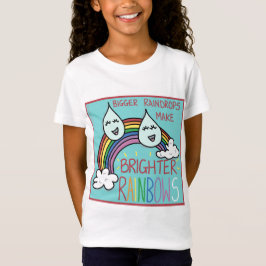 Camiseta Pingos de chuva e arcos-íris