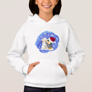 Camiseta Pinguim Adorável e Rapariga de Neve