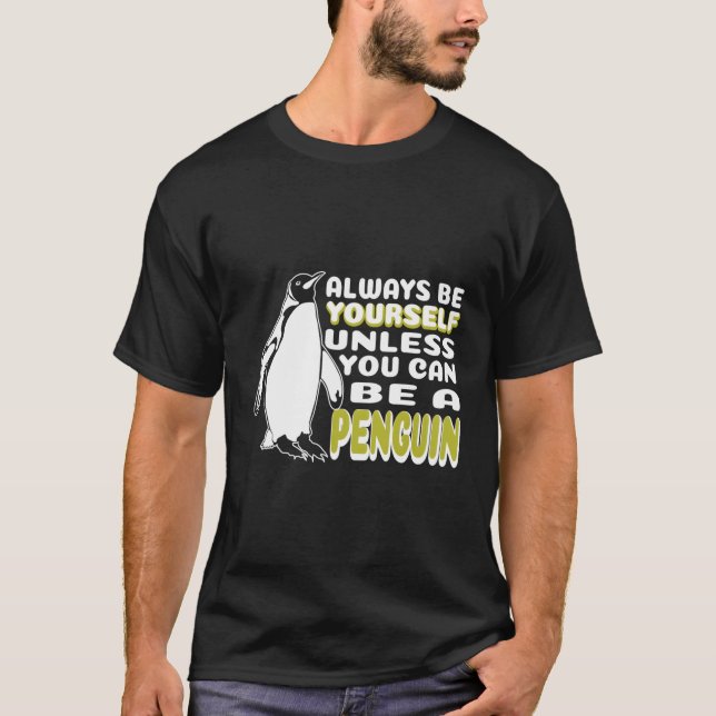Camiseta Pinguim Antártico Inverno Pássaro (Frente)