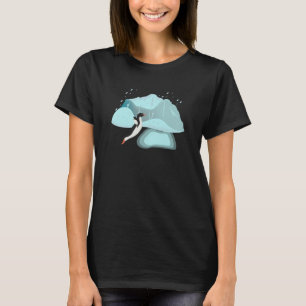 Camiseta Pinguim Antártico Saltando numa Piscina de Anta Ág
