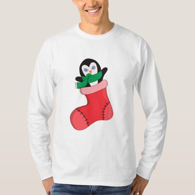 Camiseta Pinguim Aquecendo a Frio (Frente)