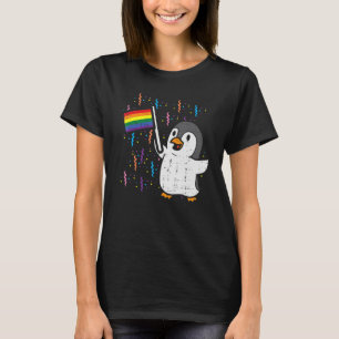 Camiseta Pinguim Arco-Íris Gay Cute Lgbtq Orgulho Men Wome