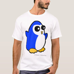 Camiseta Pinguim azul dos desenhos animados do pólo sul