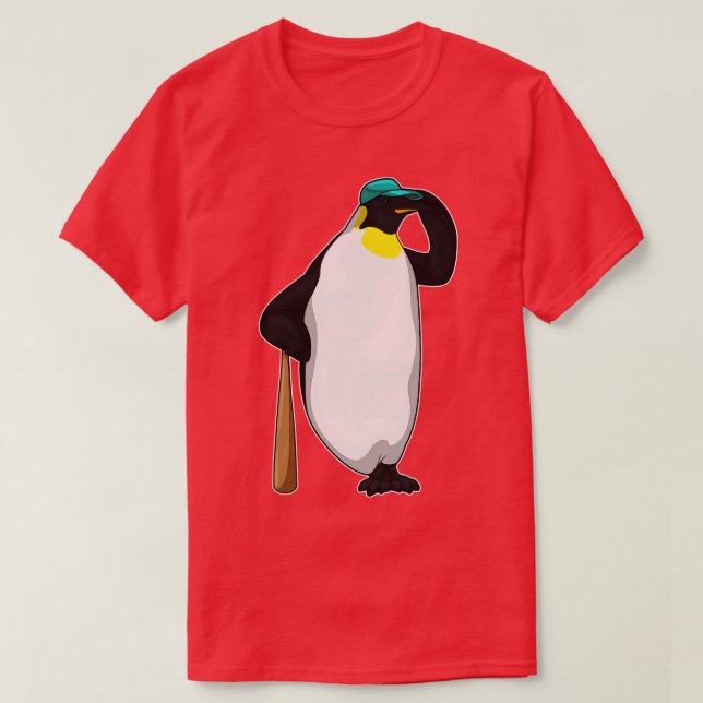 Camiseta Pinguim Baseball Baco (Frente do Design)