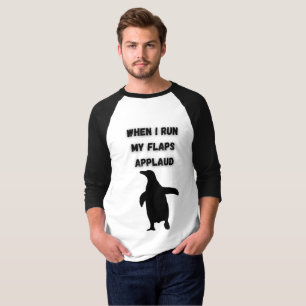 Camiseta pinguim bate palmas inapropriado embaraçoso