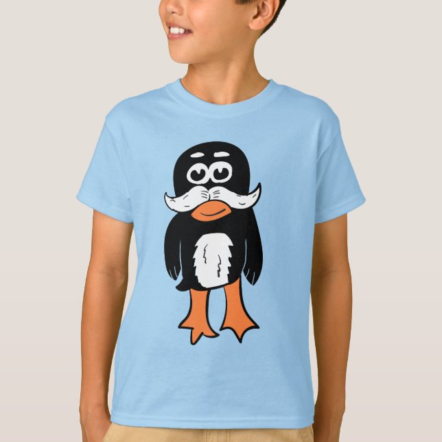 Camiseta Pinguim Bigode (Frente)