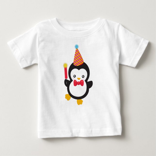 Camiseta Pinguim Bonito, Chapéu Fpartidário, Firecracker, B (Frente)