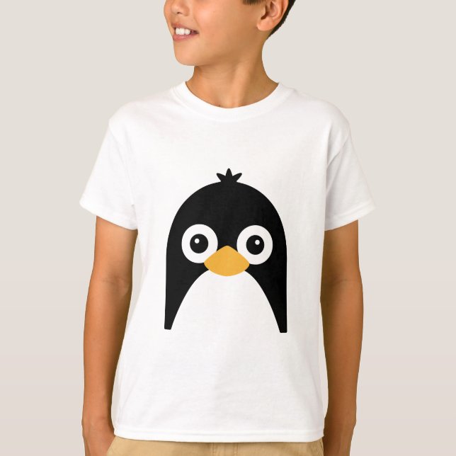 Camiseta Pinguim bonito do vetor (Frente)