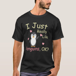 Camiseta Pinguim Bonito Eu Adoro Pinguins Ok Pengu