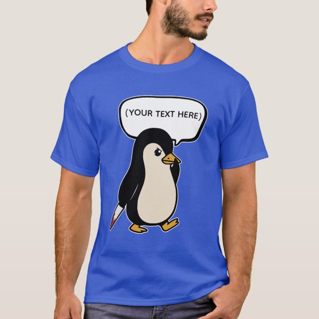 Camiseta Pinguim bonito, mas malicioso (Frente)