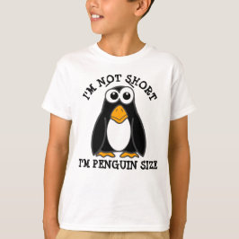 Camiseta Pinguim Bonito Não Sou Pequena Citação Engraçado