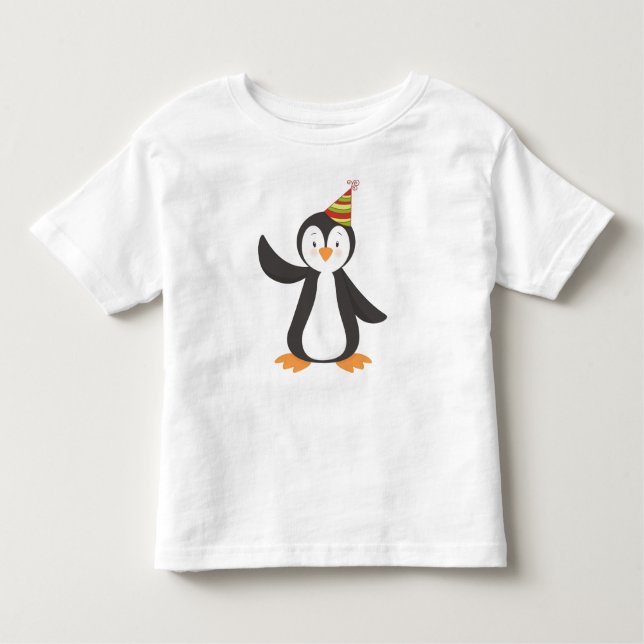 Camiseta Pinguim Bonito, Pinguim Bebê, Pinguim Com Chapéu D (Frente)