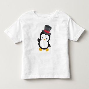Camiseta Pinguim Bonito, Pinguim Pequeno, Chapéu Superior