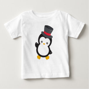 Camiseta Pinguim Bonito, Pinguim Pequeno, Chapéu Superior