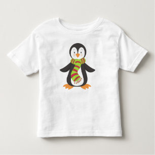 Camiseta Pinguim Bonito, Pinguim Pequeno, Pinguim Com Scarf