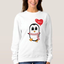Camiseta Pinguim Bonito Possui Forma Cardíaca Camisola de B