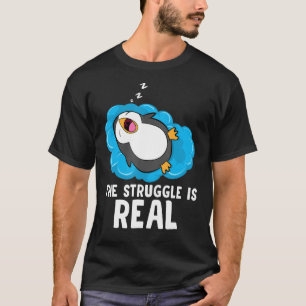 Camiseta Pinguim Cansado A Luta É Pinguim Preguiçoso E