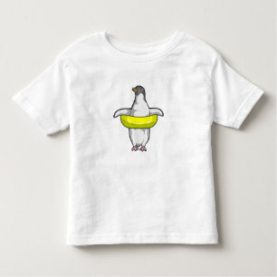 Camiseta Pinguim com anel de Natação