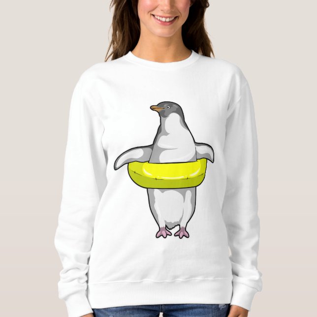 Camiseta Pinguim com anel de Natação (Frente)